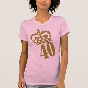 40. Geburtstag - Zahl - vierzig T-Shirt