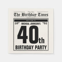 40. Geburtstag Zeitung Funny Unique Custom