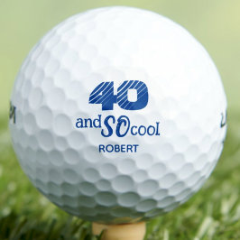 40. Geburtstags-Coworker-Geschenk - Blau Cool 40 J Golfball