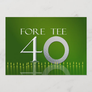 40. Geburtstags-Feier-Einladung - Golf Einladung