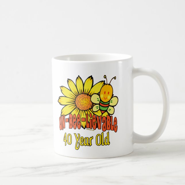 40. Geburtstags-Geschenke Kaffeetasse (Rechts)