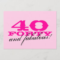 40. Geburtstags-Party Einladungen für Frauen