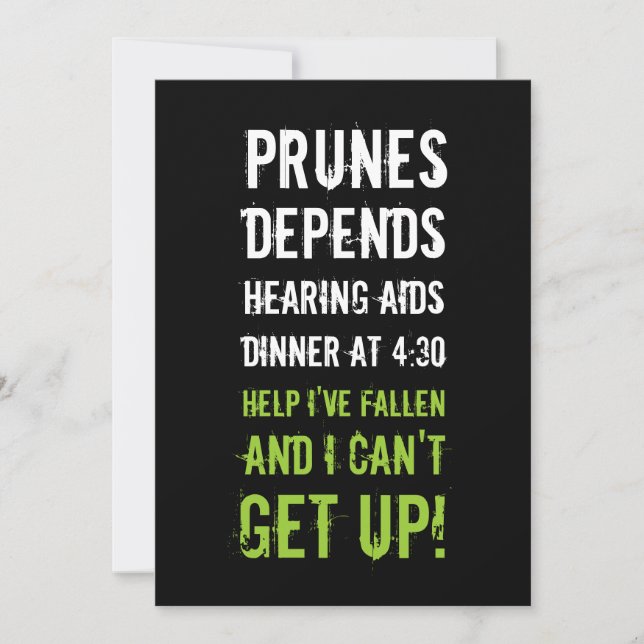 40. Geburtstagseinladung - alte Leute Einladung (Vorderseite)