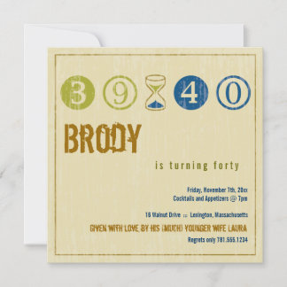 40. Geburtstagseinladung - Anpassen Einladung