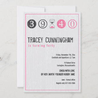 40. Geburtstagseinladung - Anpassen Einladung