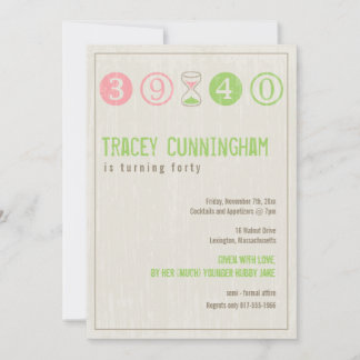 40. Geburtstagseinladung - Anpassen Einladung