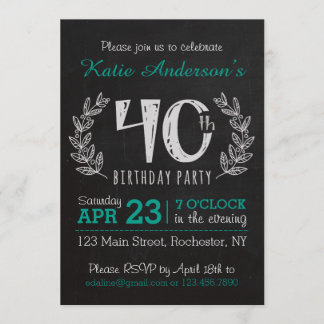 40. Geburtstagseinladung Einladung