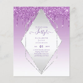 40. Geburtstagseinladungen IHR Girly Glamour Glitz Flyer
