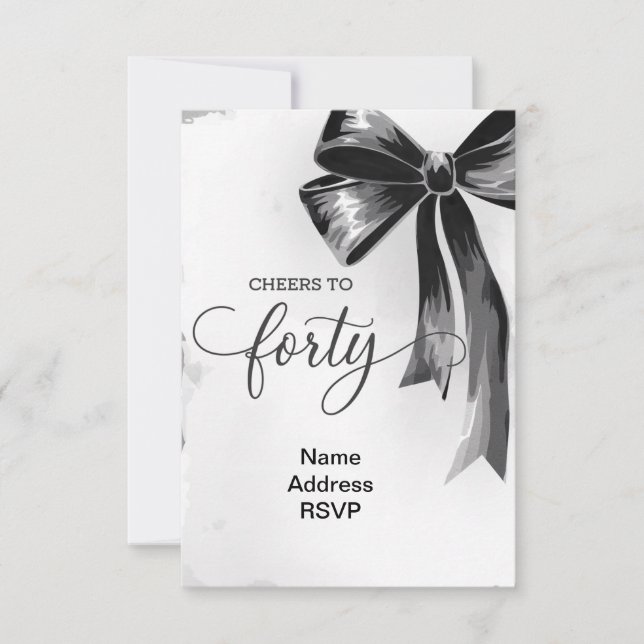 40 Geburtstagsfeier Einladung (Vorderseite)