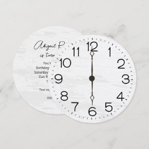 40. Geburtstagsfeier Uhr auf weiß getünchtem Holz