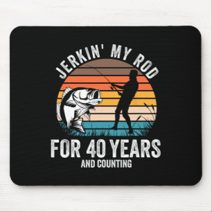 40. Geburtstagsgeschenk für Fischer Männer Funny F Mousepad