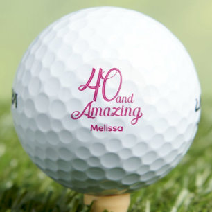 40. Geburtstagsgeschenk für Mama Pink Schrift Golfball