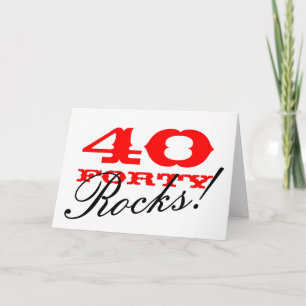 40. Geburtstagskarte   40 Rocks! Karte