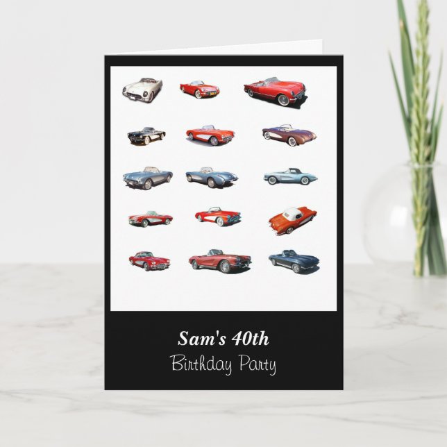 40. Geburtstagskarte Einladung (Vorderseite)
