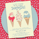 40. Geburtstagsüberraschung Party Eiscreme Einladung<br><div class="desc">Neu im Sommer 2024. Unsere "Ice Cream,  you Scream We all Scream Surprise" 40. Geburtstag Einladung! Anschließend drei Retro-Aquarelleis mit patriotischen Rot-,  Weiß- und Blauteis und Sprinklen.</div>