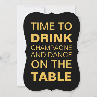 40. Geburtstagszeit zum Trinken Champagner Einladu Einladung