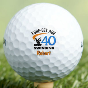 40. Golf-Geschenk für Onkel Lustig Blau Benutzerde Golfball