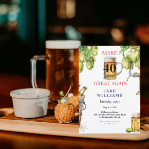 40 Große Bier Geburtstagsparty Einladung
