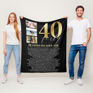 40 Gründe, aus denen wir Ihnen ein Geschenk Liebe  Fleecedecke
