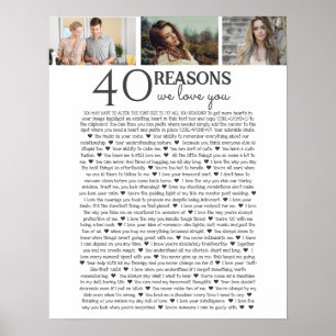 40 Gründe, warum wir dich lieben PHOTO Poster
