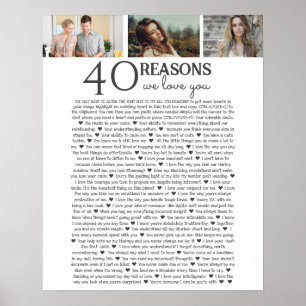 40 Gründe, warum wir dich lieben PHOTO Poster