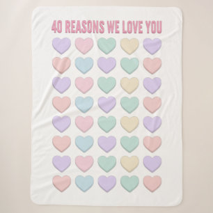 40 Gründe Wir Liebe Sie - 40. Geburtstagsgeschenke Sherpadecke