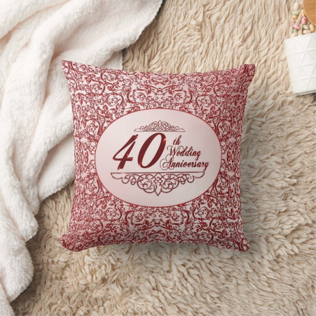 40. Hochzeit-Jubiläum-Kissen Kissen (Decke)