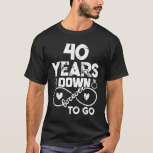 40. Hochzeit Jubiläum Romantic Couple Husband W T-Shirt