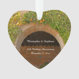 40. Hochzeit Jubiläum Rustikale Archway Orange Ornament