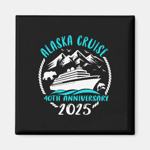 40. Hochzeitsjubiläum Alaska Kreuzfahrt 2025 Paar Magnet