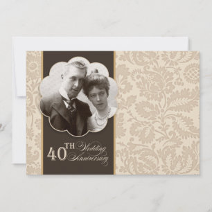 40. Hochzeitstag Foto Einladungen