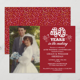 40. Hochzeitstag Foto im Entstehen Einladung