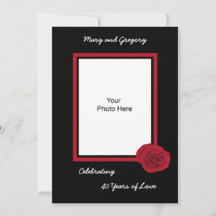 40. Hochzeitstag Foto zur Einladung