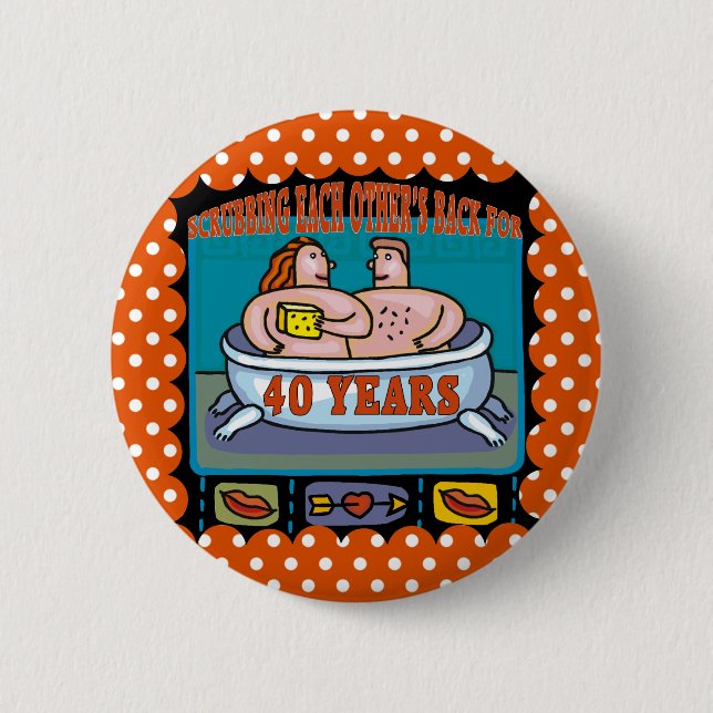 40. Hochzeitstag-Geschenke Button (Vorderseite)
