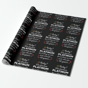 40. Hochzeitstag I - Ruby Funny Couple Geschenkpapier