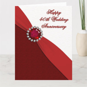 40. Hochzeitstag Karte