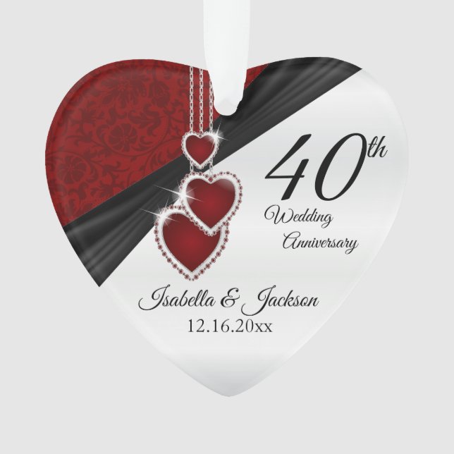 ⭐ 40. Hochzeitstag Ornament (Vorderseite)