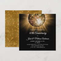 40. Hochzeitstag Party Gold Disco Ball