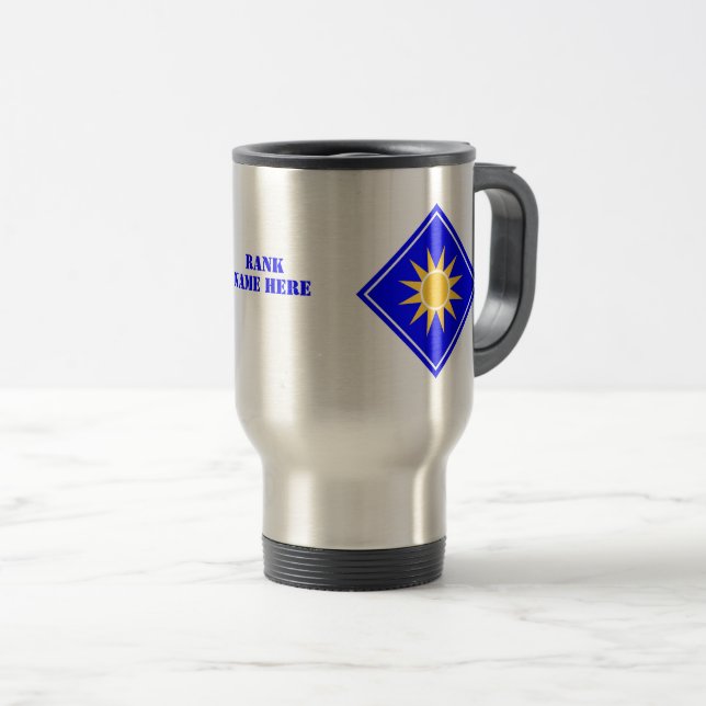 40. Infanterie-Division United Staaten Military Reisebecher (VorderseiteRechts)