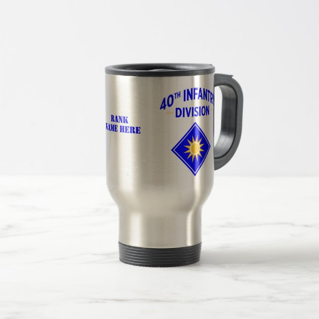 40. Infanterie-Division United Staaten Military Reisebecher (VorderseiteRechts)