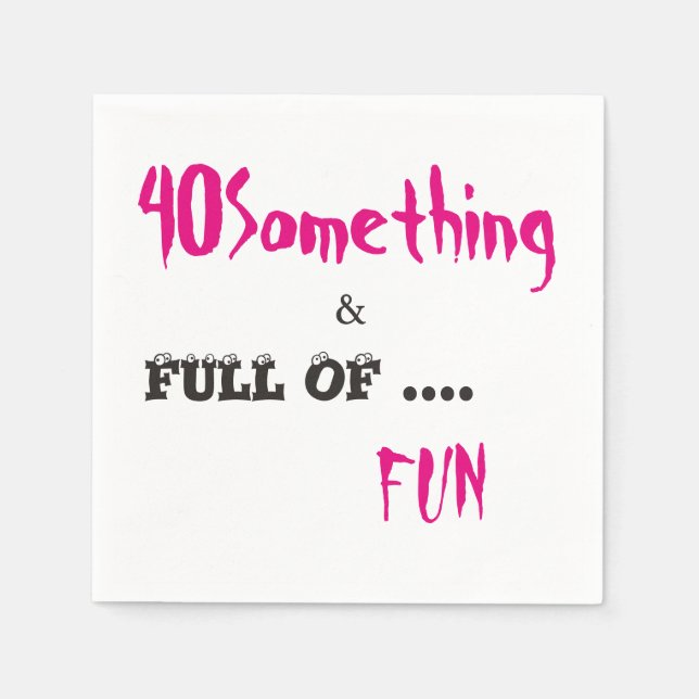 40 Irgendetwas Celebration Party Paper Napkins Serviette (Vorderseite)