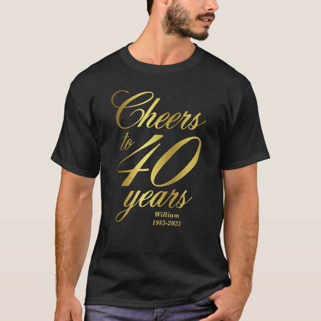 40 Jahre 40. Geburtstag T-Shirt (Vorderseite)