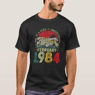 40 Jahre alt Gebildet im Februar 1984 40. Geburtst T-Shirt