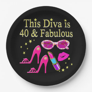 40 JAHRE ALT UND EINE SCHÖNE DIVA PAPPTELLER