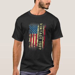 40 Jahre alt Vintag 1982 amerikanische Flagge 40. T-Shirt