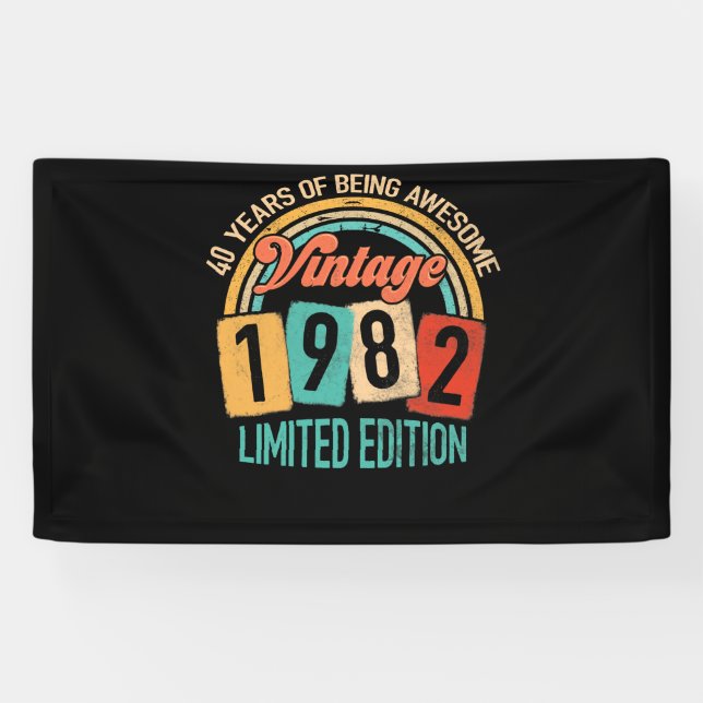 40 Jahre alt von 1982 Phantastisch sein 40. Geburt Banner (Horizontal)