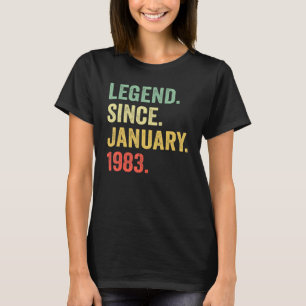 40 Jahre alte Legende Seit Januar 1983 40. Geburts T-Shirt