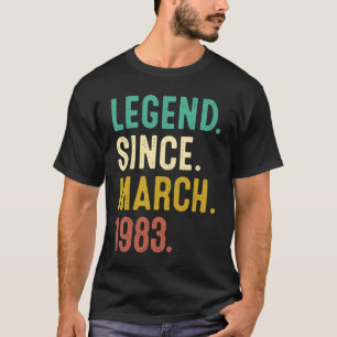40 Jahre alte Legende seit März 1983 40. Geburtsta T-Shirt