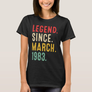 40 Jahre alte Legende seit März 1983 40. Geburtsta T-Shirt