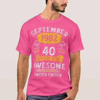 40 Jahre alte Legende seit September 1982 40. Gebu T-Shirt
